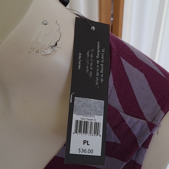 Daisy Fuentes striped faux wrap tank , PL - Picture 4 of 4